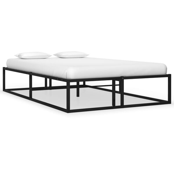 vidaXL Estrutura de cama 120x200 cm metal preto
