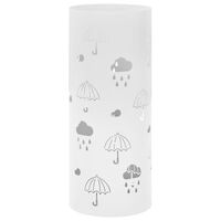 vidaXL Suporte para guarda-chuvas em aço branco