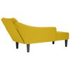 vidaXL Chaise-longue com apoio de braço direito veludo amarelo