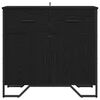 vidaXL Buffet com gaveta Carvalho Preto 79,5 x 35,5 x 74,5 cm