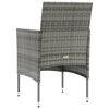 vidaXL 8 pcs conjunto lounge de jardim c/ almofad&otilde;es vime PE cinzento