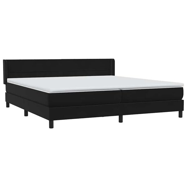vidaXL Cama com molas colch&atilde;o 200x210 cm veludo preto