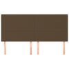 vidaXL Cabeceira Castanho Escuro 180x5x118/128 cm Tecido