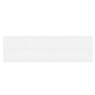 vidaXL Cabeceira de parede 204x3x60 cm madeira de pinho maciça branco