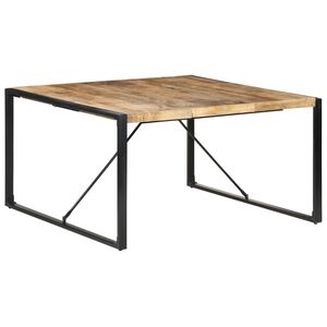 vidaXL Mesa de jantar 140x140x75 cm madeira de mangueira &aacute;spera