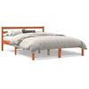 VidaXL Cama sem colch&atilde;o 140x190 cm pinho maci&ccedil;o castanho-mel