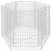 vidaXL Canteiro elevado/cesto gabi&atilde;o hexagonal 160x140x100 cm