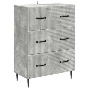 vidaXL Gabinete de Gavetas Cinzento Cimento 66 x 34,5 x 89,5 cm