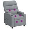 vidaXL Poltrona de massagem reclin&aacute;vel Cinzento-claro 75 x 93 x 102 cm