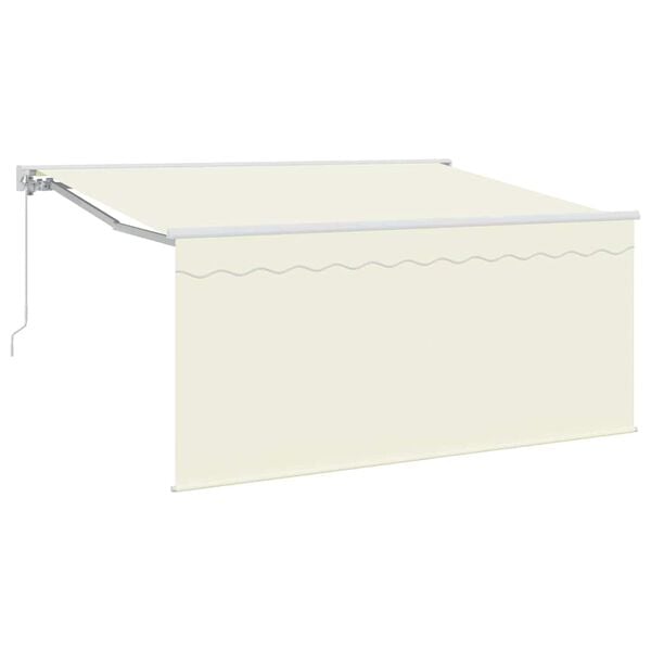 vidaXL Toldo Retr&aacute;til Manual Creme 300 x 200 cm tecido