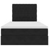 vidaXL Cama com arruma&ccedil;&atilde;o e LED com colch&atilde;o Preto 120 x 200 cm Veludo
