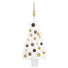 vidaXL &Aacute;rvore Natal artificial pr&eacute;-iluminada c/ bolas 90 cm branco