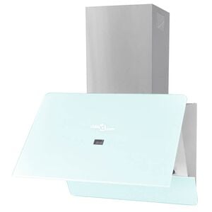 vidaXL Exaustor 600 mm vidro temperado branco