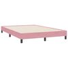 vidaXL Cama com molas/colch&atilde;o 160x220 cm veludo rosa