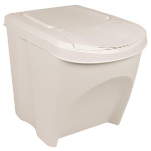 vidaXL Caixotes do lixo empilh&aacute;veis 3 pcs 75 L polipropileno branco