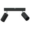 vidaXL Foco de teto com holofotes Preto 26 x 6 x 16 cm Metal
