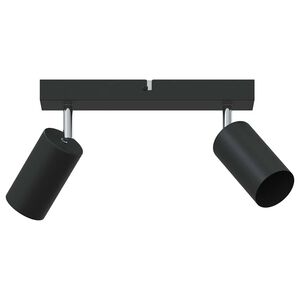vidaXL Foco de teto com holofotes Preto 26 x 6 x 16 cm Metal