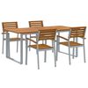 vidaXL Conjunto de Jantar para Jardim 5 unid. Cinzeto