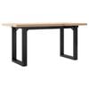 vidaXL Mesa de centro estrutura em O 100x50x45,5cm pinho/a&ccedil;o