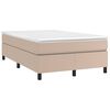 vidaXL Cama boxspring c/ colch&atilde;o 120x190cm couro artificial cappuccino