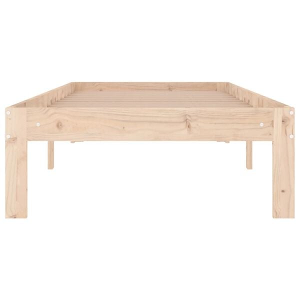 vidaXL Estrutura cama pequena solteiro 75x190 cm madeira maci&ccedil;a