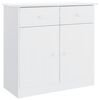 vidaXL Aparador ALTA 77x35x73 cm madeira de pinho maci&ccedil;a branco