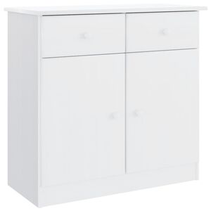vidaXL Aparador ALTA 77x35x73 cm madeira de pinho maci&ccedil;a branco