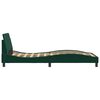 vidaXL Estrutura de cama Dover 100x200 cm veludo verde-escuro
