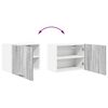 vidaXL Arm&aacute;rio suspenso 2 pcs Cinza Sonoma e Branco 50 x 31 x 40 cm