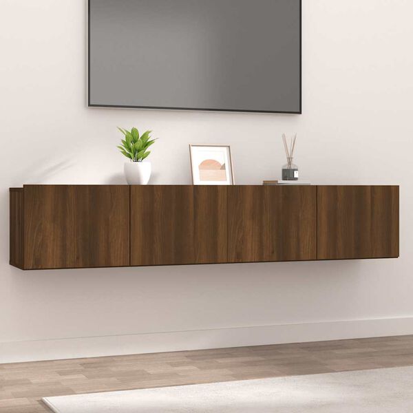 vidaXL M&oacute;veis de TV 2 pcs 80x30x30cm deriv. madeira carvalho castanho