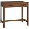 vidaXL Mesa com Gavetas Natural Madeira de Teca S&oacute;lida 80 x 50 x 75 cm