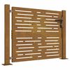 vidaXL Port&atilde;o de jardim 100x100 cm em a&ccedil;o corten com design quadrado