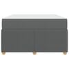 vidaXL Estrutura da Cama com colch&atilde;o Cinza Escuro 120 x 200 cm tecido