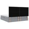 vidaXL Cama com arruma&ccedil;&atilde;o e colch&atilde;o Cinzento-claro 200 x 200 cm