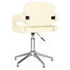 vidaXL Cadeiras de jantar girat&oacute;rias 4 pcs couro art. creme