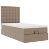 vidaXL Cama otomana com colch&atilde;o 100x200 cm couro artificial cappucino