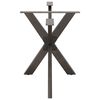 vidaXL P&eacute; de mesa de jantar em formato de aranha, preto, 120x68x(72-73) cm, a&ccedil;o