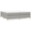 vidaXL Estrutura de cama com molas 200x200 cm tecido cinzento-claro