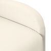 vidaXL Poltrona reclin&aacute;vel elevat&oacute;ria couro artificial cor creme