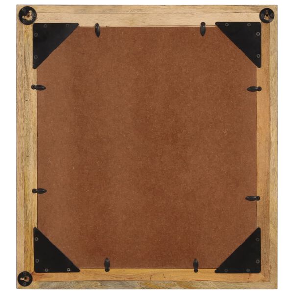 vidaXL Espelho de casa de banho 55x1x60 cm vidro e mangueira maci&ccedil;a