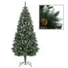 vidaXL &Aacute;rvore de Natal artificial com pinhas pr&eacute;-iluminada 180 cm