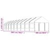vidaXL Gazebo com telhado 20,07x4,08x3,22 m polietileno branco