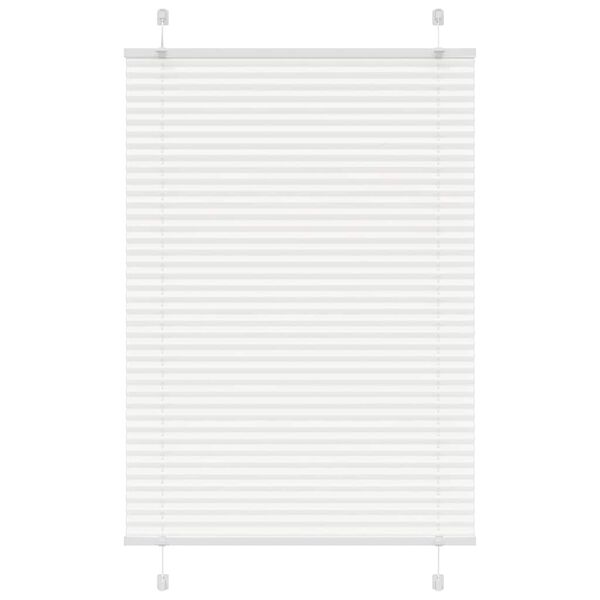 vidaXL Branco Plissada Cega 85x100 cm Largura Tecido 84,4 cm Poli&eacute;ster