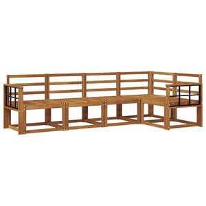 vidaXL Conjunto de Sof&aacute;s para Exterior 5 pcs Natural