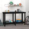 vidaXL Banco de trabalho 140x50x80 cm pinho maci&ccedil;o preto