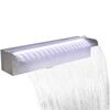 vidaXL Fonte para piscina retangular com LEDs 45 cm a&ccedil;o inoxid&aacute;vel