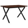 vidaXL Mesa de Jantar Com Bordas Naturais 120 x 70 x 75 cm