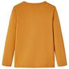T-shirt de manga comprida para crian&ccedil;a ocre-escuro 140