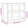 vidaXL Arm&aacute;rio de cozinha p/ exterior 106x55x92 cm pinho maci&ccedil;o branco