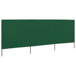 vidaXL Para-vento com 3 pain&eacute;is em tecido 400x120 cm verde